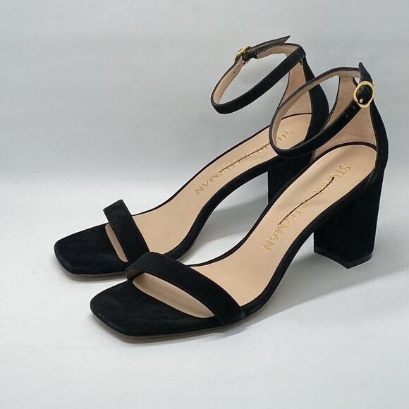 Stuart Weitzman Suede Block Heeled Sandals size 8.5 - Picture 4 of 10